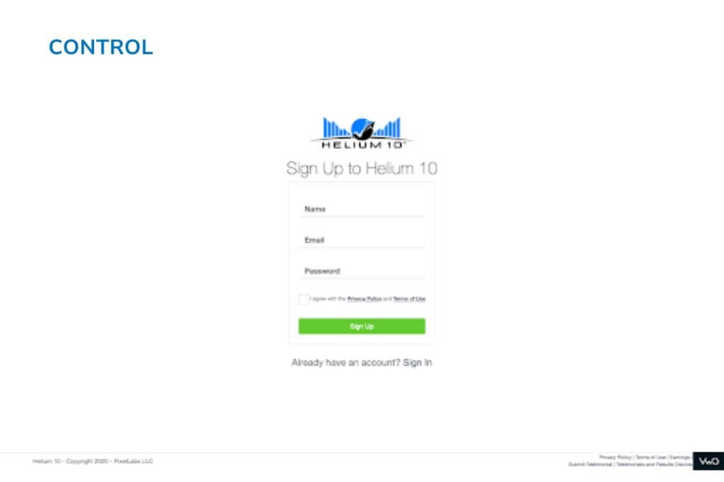 helium 10 user registration control